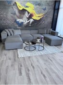 Resim Erduran Mobilya ANGELO 6 MODÜL ZERO 06 GRİ LEKE TUTMAZ KUMAŞ 