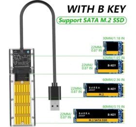Resim FRY Ally M.2 Sata USB 3.0 Gen1 SSD Harddisk Kutusu M.2 Ngff- JMS578 KAPAKLI-(5775) 