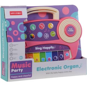Resim hak-iş oyuncak Taşınabilir Pembe Mini Elektronik Piyano - Rengarenk Tuşlu Pilli Org 