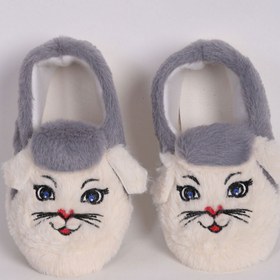 Resim Live Success Çocuk Kaydırmaz Taban Panduf Pamuk Astarlı, Kedi Figürlü Çok Amaçlı Okul Kreş Patiği Ev Patiği 