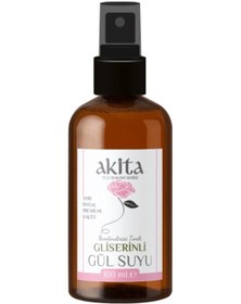 Resim Akita Doğal Gliserinli Cam Şişe Gül Suyu 100 ML 