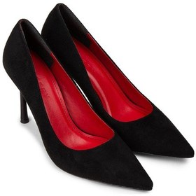 Resim Deery Kadın Siyah Süet Stiletto Topuklu Ayakkabı - P4539zsyhm03 siyah 