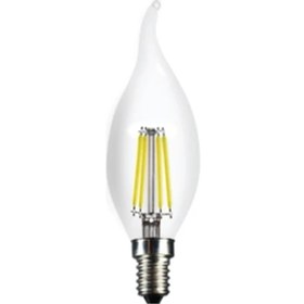 Resim E14 LED FİLAMANLI RUSTIK AMPUL T35 ŞEFFAF KIVRIK 6W 6500K Beyaz Işık ERD-94 