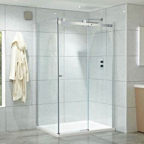 Resim Dikdörtgen Duşakabin | Pirinç Sürgülü - 80x170cm / Krom / Sürgülü 