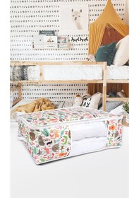 Resim Vedsey Home Baza Altı Pencereli Büyük Boy Hayvan Baskılı Hurç 70 x 50 x 25 CM Çok Renkli 