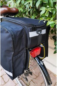 Resim Genel Markalar 35 Lt Arka Bagaj Heybeli Reflektörlü Askılı Büyük Bisiklet Çantası 