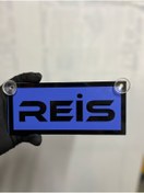 Resim HBSİ MAVİ RENK ÜZERİ SİYAH RENK REİS YAZILI VANTUZLU CAM SÜSÜ 