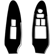 Resim Nissan 370z Z34 2009 İçin - 2'si 1 Arada Araba Cam Kaldırma Paneli, Delikli Dekoratif Etiketli, Sağ Sürücü Siyah 1 Adet 