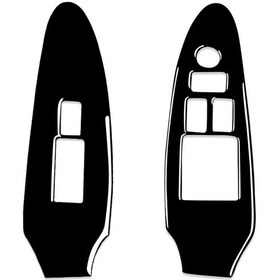 Resim Nissan 370z Z34 2009 İçin - 2'si 1 Arada Araba Cam Kaldırma Paneli, Delikli Dekoratif Etiketli, Sağ Sürücü Siyah 1 Adet 