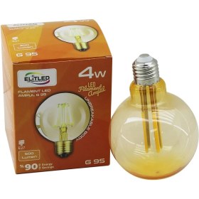 Resim Nemere 4W - E27 Gold Color Flament Rustik Ampul 400LUMEN - 2200K Kırılmaz Gövde (4887) 