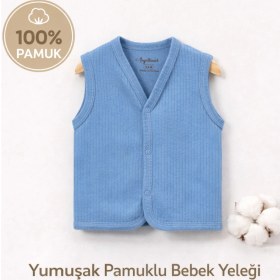 Resim Angeltouch %100 Pamuk Kız Erkek Bebek Yelek Raporlu Basic 