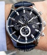 Resim Bigotti Orijinal Hakiki Deri Erkek Kol Saati 5 ATM Su Geçirmez Lacivert Renk + Bileklik BME2007C2 