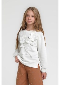 Resim Xo Kids Kız Çocuk Sweatşirt 5-9 Yaş 36076 Beyaz 