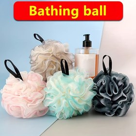 Resim 1 adet Süper Yumuşak Lüks Banyo Süngeri - Sevimli Dağılmayan Duş Topu, Zengin Sabun ve Sırt Temizliği için, Dayanıklı ve Kolay Temizlenebilir, 4 Renk (Pembe, Mavi, Yeşil, Siyah) ile Siyah Halat Kolları, Banyo Aksesuarları, Ergonomik Banyo Aracı, Yüksek Kaliteli Malzeme 