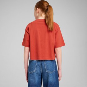 Resim Puma Graphics Length Çocuk Kırmızı T-Shirt 