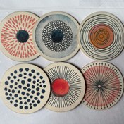 Resim 6'lı Yazlık Meyve Sanatı Bardak Altlığı Seti - Isıya Dayanıklı, Kaymaz & Dekoratif Masa Matları Ev, Ofis & Partiler İçin - 10.01cm Kare, Masa Dekoru, Bardak Matları, Sınırlı S 