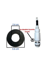 Resim Visam Gömme Rezervuar Iç Takım Boşaltma Grubu Contası Siyah 