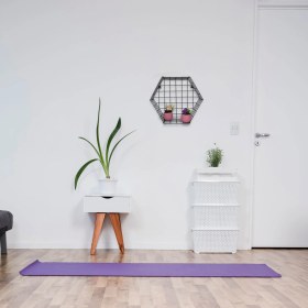 Resim Wess Dizayn Altıgen Metal Duvar Rafı Kafes Telli Dekoratif Çiçeklik Wd-09 