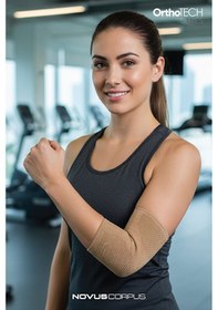 Resim 2'li Ortopedik Spor Dirseklik Unisex Elbow Sleeve Spor Antrenman Destek Koşu Gym Fitness Dirseklik 