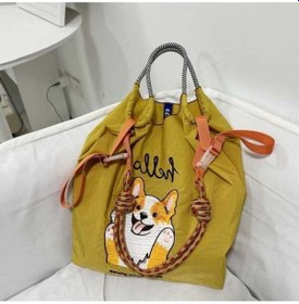 Resim Willowhaven Zarif İşlemeli Naylon Alışveriş Çantası - Sarı Corgi Sarı, 40x30x9 Cm Boyut, Nakış Detaylı, Uygun Hafif Kullanımlar İçin Sarı 