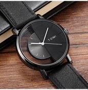 Resim Flybuy T080 Siyah Deri Kordonlu Kol Saati - Şık Tasarım, 41mm Kasa, Mineral Cam Siyah 