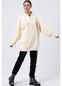 Resim Alexander Gardi ALEXANDERGARDI SÜS CEPLİ OVERSİZE SWEATSHIRT (B22-398A) 