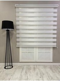 Resim Zebra Stor Perde Dar Plise Güneşlik, Beyaz, 120 x 200 