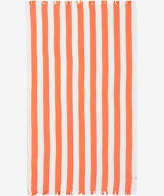 Resim Çizgili Dokulu Peştemal Turuncu - Turuncu / 90x175 