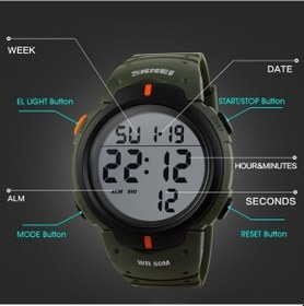 Resim Besthome1 Erkekler Su Geçirmez Açık Spor Dijital Saat Öğrenci Moda İzle Armygreen Skmeı 1068 Çok Renkli Çok Renkli Çok Renkli 