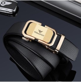 Resim Williampolo Elit Hakiki Deri Metal Gold Tokalı Erkek Kemer Siyah 