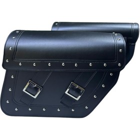 Resim Motospartan CHOPPER DC DERİ HEYBE YAN ÇANTA TAKIMI (2’Lİ) DH 04 