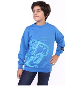Resim Toontoy Kids Toontoy Erkek Çocuk E Harf Baskılı Sweatshirt Saks 