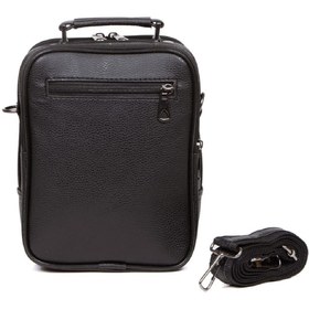 Resim CERFF LEATHER CLUP Erkek Telefon Bölmeli Çelik Kasalı El Ve Omuz Çantası Siyah (17x22 Cm) 