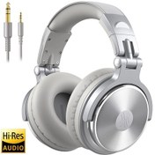 Resim Lasonstiges Gümüş-gri Oneodio Pro 10 Kablolu Kulaklık Kulak Üstü Hi-res Ses Kablolu Kulaklık Mikrofonlu Studio Dj Stereo Kulaklık 3.5mm/6.35mm 