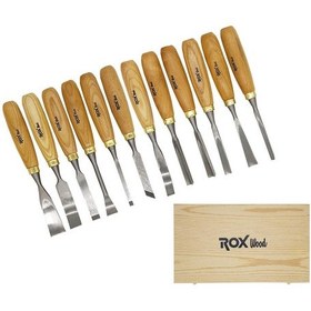 Resim Rox Wood 9097 Ahşap Oyma Iskarpela Seti 12 Parça Ahşap Kutulu 