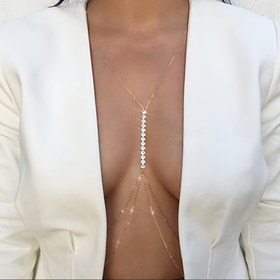 Resim Kadınlar için Taşlı Vücut Zinciri - Partiler ve Resmi Etkinlikler için Parıltılı Alaşım, Parıltılı Kristal Tasarım, Resmi Vücut Takıları|Parıltılı Vücut Zinciri|Taşlı Süsleme, Vücut Takıları 