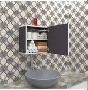 Resim Zkenzlife Banyo Ecza Dolabı Susanin Gri 39 39 20 Mutfak M Kapaklı Arkalıksız Çok Renkli 