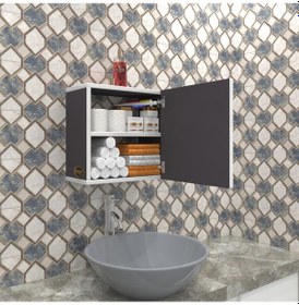 Resim Zkenzlife Banyo Ecza Dolabı Susanin Gri 39 39 20 Mutfak M Kapaklı Arkalıksız Çok Renkli 