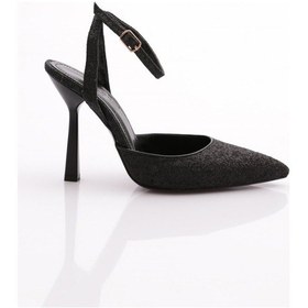 Resim Dgn 6080 Kadin Bilekten Bağlama Abiye Ayakkabi 6080-1974-R1673 Siyah 