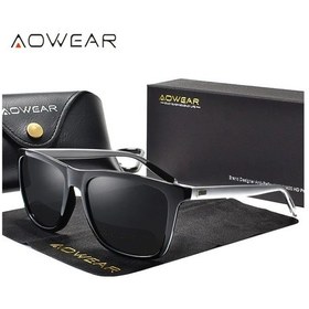 Resim Aowear Hd Polarize Gece Görüş Gözlüğü Kadınlar İçin Kare Sarı Gece Sürüş Aowear Silver Black Altın 