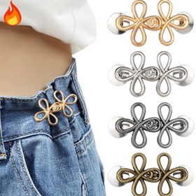 Resim 1/2 Set Çıkarılabilir ve Dikişsiz Bel Düğmeleri, Pantolon ve Eteklerin Bel Ölçüsünü Ayarlamak İçin Kullanılabilir, Pratik ve Şık Çok Fonksiyonlu Giyim Aksesuarları 