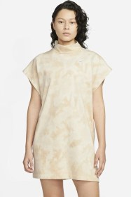 Resim Nike Sportswear Women's Oversized Fit Washed Jersey Dress Kadın Oversize Elbise Tişört Bej Bej 