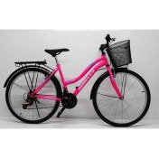 Resim Dorello Pembe 26 Jant Bisiklet Dorello Bisiklet 2650 Bisiklet Çamurluğu Sepetli Bisiklet Pembe Bisiklet 