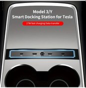 Resim Honeybeeshop Tesla Model 3 Y İçin Siyah Usb Hub Bağlantı İstasyonu 