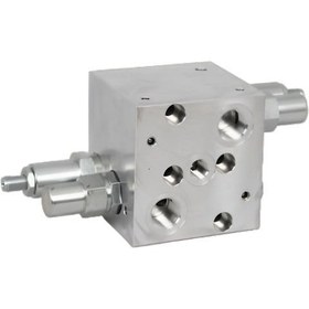 Resim 1/2” BSP İçten (8:1) Pilot Uyarılı Hidro Motor Yük Tutma Valfi -Çiftli- (Açık Merkez)-Flanş Bağlantılı 