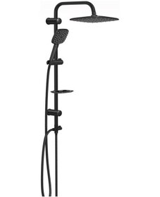 Resim Valtemo Sürgülü Robot Rain Tepe Banyo Duş Seti Takımı Siyah 