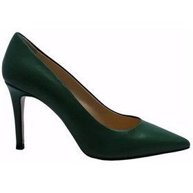 Resim Poletto Hakiki Deri Yesıl Ayakkabı Stiletto 4924 02-689 Yeşil 