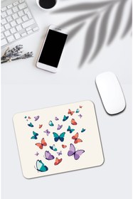 Resim pixolog Renkli Kelebekli Mouse Pad 1477 