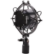 Resim Crackedice Yük Mic Mikrofon Şok Montaj Klips Tutucu Stand Radyo Siyah 