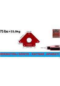 Resim Mıknatıslı Kaynak Gönyesi 75Lbs Manyetik Açılı Kaynak Tutucu 